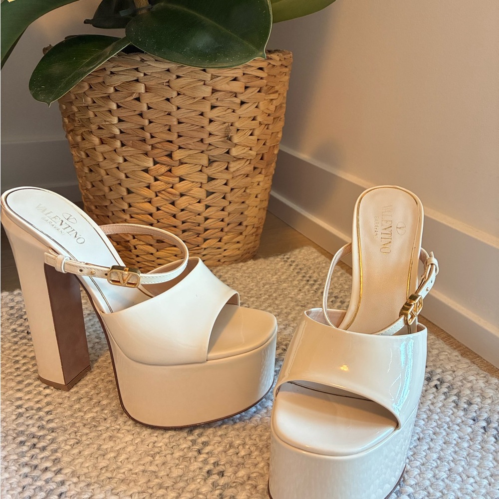 Valentino Women's White Platform Sandals